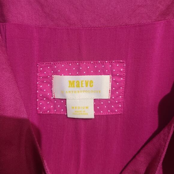 Maeve Anthropologie Lorraine Magenta Mini Dress - Picture 4 of 4